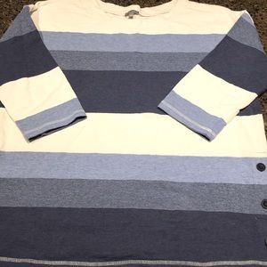 EUC  XL T by Talbots 3/4 sleeve striped top